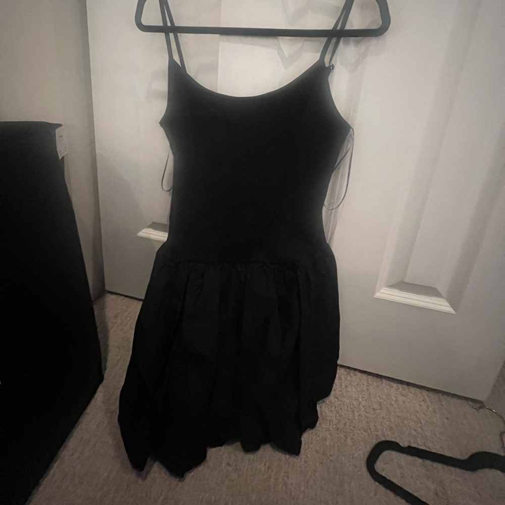 NWOT HAUTE MONDE BUBBLE POPLIN MINI DRESS - Picture 2 of 2